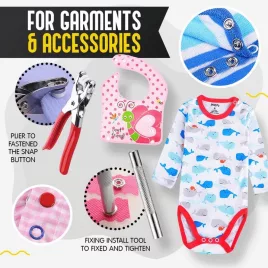   Patent Készlet (100 db) - Ruházati és Textilipari Rögzítőelemek Gyűjteménye