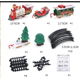   Elektromos Karácsonyi Kisvonat Dekorációs Készlet ünnepi díszítéshez