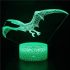 3D Dinoszaurusz LED Éjjeli Lámpa - T-Rex Gyerekszobába