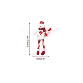   Karácsonyi dekoratív függönyelkötő - piros-fehér hóember mintával
