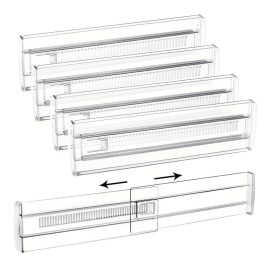   4 darab Állítható Fiókrendező Elválasztó - Praktikus Tárolómegoldás Fiókokhoz és Szekrényekhez