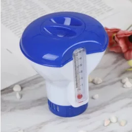   Úszó klórtabletta adagoló hőmérővel medence karbantartáshoz