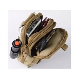   Katonai stílusú, kekizöld övtáska és deréktáska többfunkciós használatra