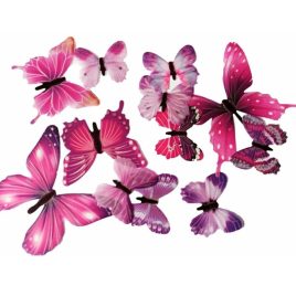   Világító pillangó dekorációs készlet (12 db) – hangulatos LED fényekkel otthoni és kerti használatra