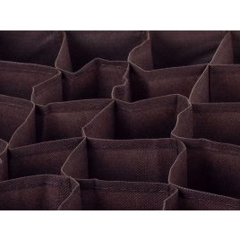   24 rekeszes fiók rendszerező tárolódoboz (barna-narancssárga) otthoni és irodai használatra