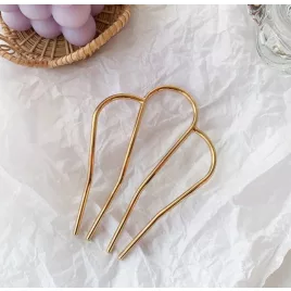   Elegáns konty készítő hajtű, ezüst színű hajformázó eszköz