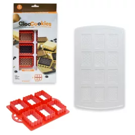   Karácsonyi csokis keksz készítő szett - Ünnepi sütikészítő csomag ajándékformákkal