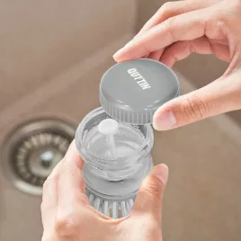   Edénytisztító kefe beépített tisztítószer tartállyal konyhai használatra