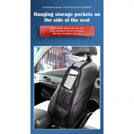   Autóülés oldalsó rendszerező - Praktikus tárolózseb autós kiegészítőknek