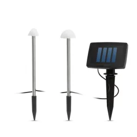   Garden of Eden LED-es szolár kerti dekorációs lámpa - 12 db mini gomba alakú - melegfehér fényű - 28,5 cm magas, 4 m hosszú füzér