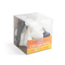   Family LED szolár kültéri dekorációs fényfüzér - szellem formájú - 10 LED - 1,1 méter - melegfehér fényű