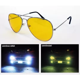   Szemüveg éjszakai vezetéshez - Kontrasztjavító lencsékkel és csökkentett tükröződéssel