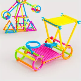   200 darabos kreatív pálcikás építő játék készlet gyerekeknek és felnőtteknek