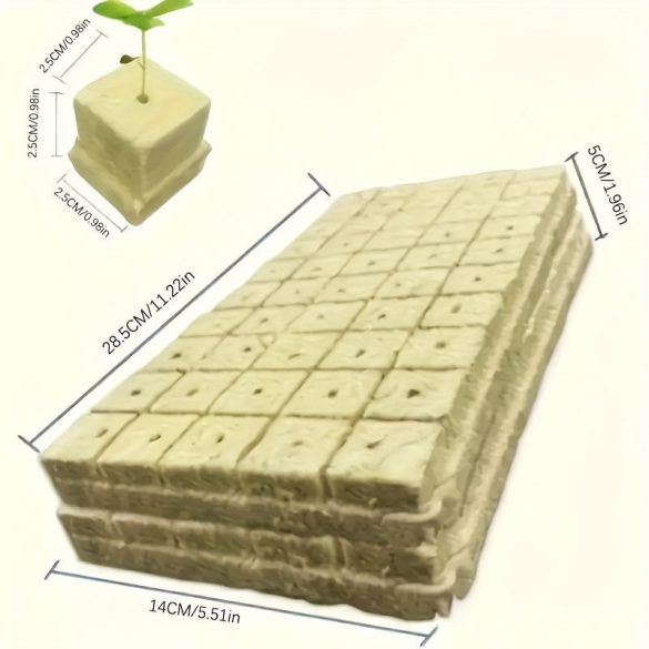 100db Föld nélküli Hidroponikus Palánta Nevelő Kocka Készlet