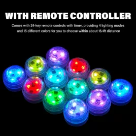   6db RGB-s Vízálló Merülő Medencevilágítás Távirányítóval