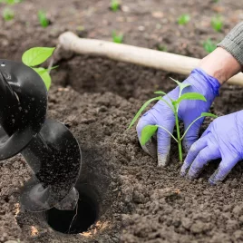   Csigás Lyukfúró Adatper, Kerti Lyukfúró Talajfúráshoz és Ültetéshez