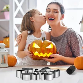   Rozsdamentes acél Halloween tökfaragó készlet - Tartós és Precíz Eszközök Ünnepi Díszítéshez