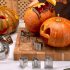 10 darabos Sinzaz Halloween tökfaragó rozsdamentes acél formakészlet - Tökéletes DIY sütéshez és díszítéshez, különböző tök méretekhez alkalmazkodik