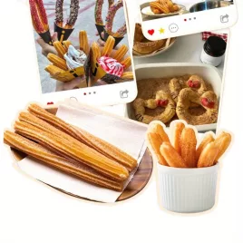   Rozsdamentes acél tésztaadagoló és kézi churros készítő több fúvókával - sokoldalú tésztaprés spanyol churroshoz és latin süteményekhez