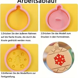   10 darabos Karácsonyi Süteményszaggató Készlet ünnepi sütik készítéséhez