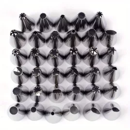   10 darabos Rozsdamentes Acél Tortadíszítő Készlet - DIY Cukormáz Fúvókák Süteményekhez és Péksüteményekhez, Konyhai Sütőeszközök Sütéshez és Dekoráláshoz