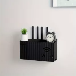   Falra szerelhető router és set top box tároló doboz fehér színben, rendezett kábelezéshez és helytakarékos megoldáshoz