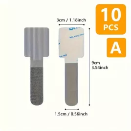   10 darabos szürke kábelrögzítő készlet, íróasztal alatti kábelrendező rendszer