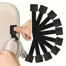   10 darabos szürke kábelrögzítő készlet, íróasztal alatti kábelrendező rendszer