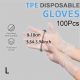 100db Eldobható Latex Kesztyű Higiéniai Használatra, 100db-S