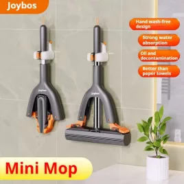   Joybos Kompakt Mini Felmosó Készlet 2 Cserélhető Szivacsfejjel, Könnyű Tisztításhoz
