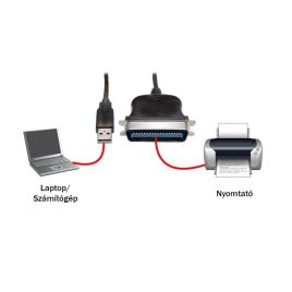   USB LPT átalakító USB Printer port nyomtató csatlakozáshoz