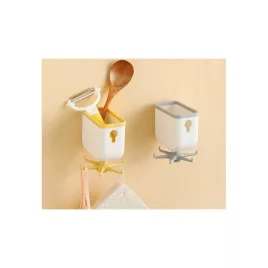   Konyhai Forgó Eszköztartó Polc Akasztóval - Praktikus Tárolási Megoldás