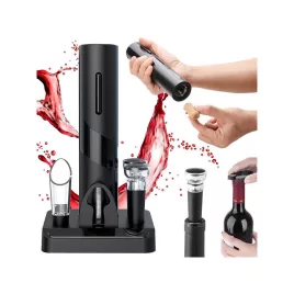   Elektromos Dugóhúzó Bort Nyitó Szett - Automatikus Borosüveg Nyitó Készlet