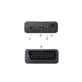   Scart to HDMI  AV Euro Full HD Átalakító - 1080p Converter Adapter TV és Monitor Kompatibilitással