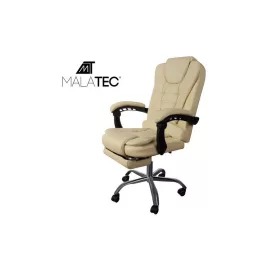   Ergonomikus irodai szék lábtartóval - fehér Malatec 23287, kényelmes munkavégzéshez