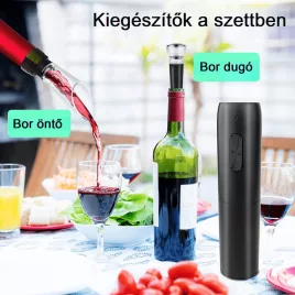   Elektromos bornyitó készlet - automatikus üvegnyitás és boros kiegészítők