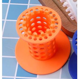   Narancssárga fürdőszobai és konyhai lefolyószűrő, hatékony szennyeződés- és hajfogó rendszerrel
