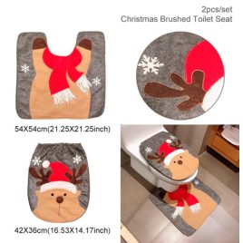   Karácsonyi WC üléshuzat Mikulásos dekorációval ünnepi hangulathoz