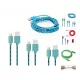 3 méteres gubancolódás mentes USB-Micro usb kábel több színben