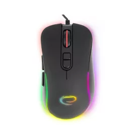   Hesperis Gamer Egér LED RGB Világítással és 7 Gombbal, Optikai USB-C Csatlakozással - EGM303