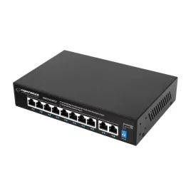   Esperanza 8 portos PoE switch 10/100/1000 Matrix-szal és 2 uplink porttal - ENS108