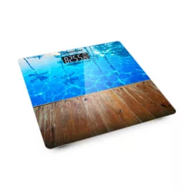   Esperanza digitális fürdőszobai mérleg - Waikiki design, üveg felülettel, 150 kg-ig mérés, LCD kijelzővel - EBS011