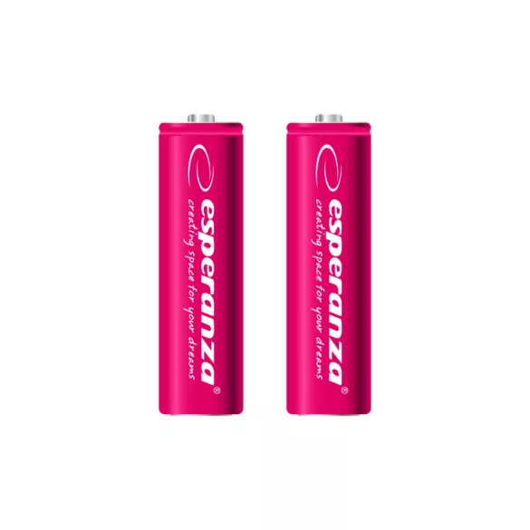 Esperanza újratölthető Ni-MH AA elem 2000mAh 2 db, piros