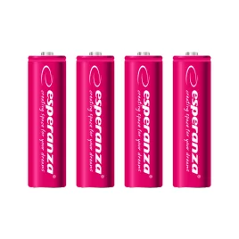   Esperanza újratölthető Ni-MH AA elemek 2000mAh 4 db, piros