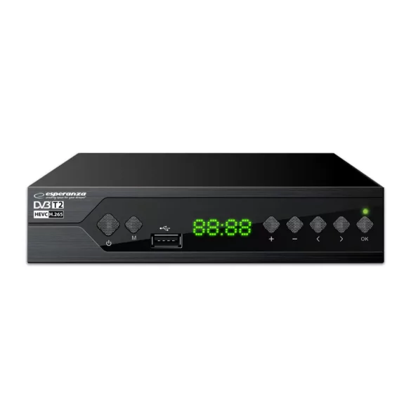 Esperanza DVB-T2 H.265/HEVC digitális földfelszíni TV vevő EV107P