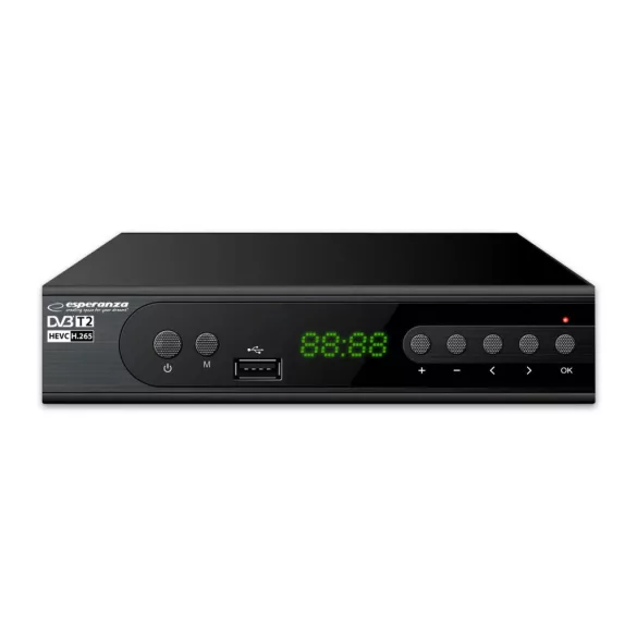 Esperanza DVB-T2 H.265/HEVC digitális földfelszíni TV-vevő EV106R