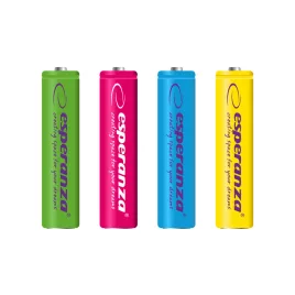   Esperanza újratölthető AAA Ni-MH akkumulátor 1000MAH 4 db vegyes színek