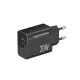 Esperanza hálózati gyorstöltő 20W USB-C PD / USB-A QC 3.0 18W fekete