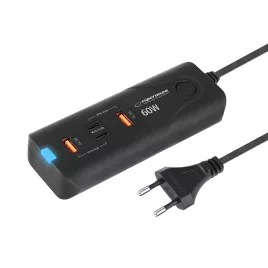   Esperanza Quick Power hálózati töltő 60W, 2x USB-C PD 30W, 2x USB-A QC 3.0 18W