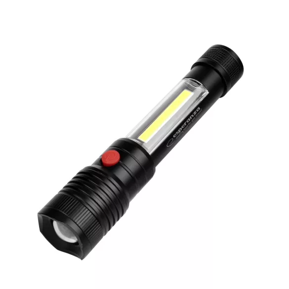 Esperanza APATE LED kézi zseblámpa oldalsó COB reflektorral